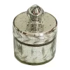 Hot Sale 🔥 A & B Home 4.5" Silver Glossy Antiqued Cylindrical Glass Lidded Jar 👍 -A & B Home Online Shop Belk 189