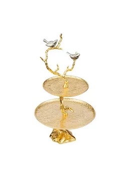 Deals 💯 A & B Home 23.5" Gold Iron Branch Two-Tiered Tray 🎁 -A & B Home Online Shop Belk 213