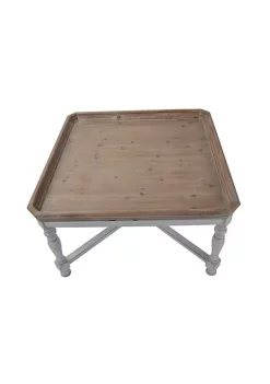 Buy 😉 A & B Home 33" Brown and White Casual Style Distressed Finished Square Coffee Table 🔥 -A & B Home Online Shop Belk 22