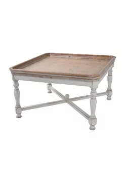 Buy 😉 A & B Home 33" Brown and White Casual Style Distressed Finished Square Coffee Table 🔥 -A & B Home Online Shop Belk 23