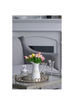 Cheapest 💯 A & B Home 18" Gold and Clear Classic Vintage Style Large Round Tray 😍 -A & B Home Online Shop Belk 253