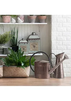 Brand new ✔️ A & B Home 17.5" White and Green Flamingo Design Cylindrical Jar 🌟