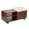 Deals 🔔 A & B Home 40" Chestnut Brown and Beige Entryway Storage Bench with Sliding Top 🔔 -A & B Home Online Shop Belk 285