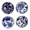 Best Pirce 🎁 A & B Home Set of 4 Blue and White Classic Vintage Style Aline Decorative Orbs 4" 🤩 -A & B Home Online Shop Belk 32