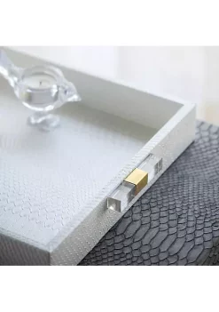 Best deal 😉 A & B Home Set of 2 White and Gold Rectangular Nesting Trays with Handles 21.5" 🎉 -A & B Home Online Shop Belk 358