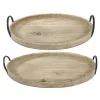 Budget 🌟 A & B Home Set of 2 Camel Brown Farmers Market Rustic Tray with Handles 21" 🔥 1 Budget 🌟 A & B Home Set of 2 Camel Brown Farmers Market Rustic Tray with Handles 21" 🔥 -A & B Home Online Shop Belk 383
