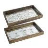 Buy 🤩 A & B Home Set of 2 Gray and Brown Classic Vintage Style Rectangular Trays 17" 🌟 -A & B Home Online Shop Belk 396
