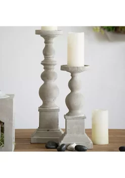 Promo 🤩 A & B Home 14" Gray Traditional Pedestal Pillar Candleholder ⌛ -A & B Home Online Shop Belk 407