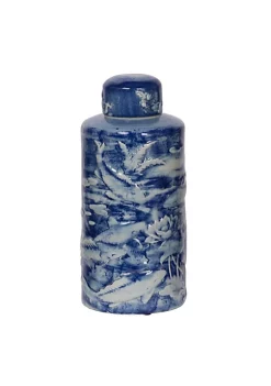 Best reviews of ✔️ A & B Home 14" Blue and White Oan Lidded Decorative Jar 🌟
