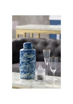 Best reviews of ✔️ A & B Home 14" Blue and White Oan Lidded Decorative Jar 🌟 -A & B Home Online Shop Belk 417