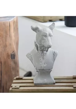 Wholesale ✨ A & B Home 10.25" Gray Nature Inspired 🦮 Dog Head Statue Tabletop Decor 🥰 -A & B Home Online Shop Belk 427