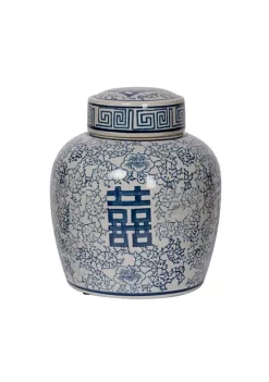 Brand new 🌟 A & B Home 9.25" White and Blue Medium Berit Lidded Jar 🔥 -A & B Home Online Shop Belk 441