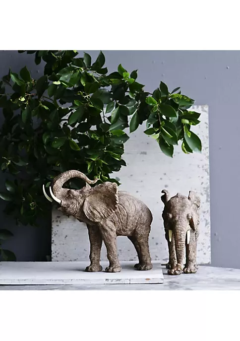 Discount ๐งจ A & B Home 13" Aged Brown and Ivory Tai Walking Elephant Accent ๐ 4 Discount ๐งจ A & B Home 13" Aged Brown and Ivory Tai Walking Elephant Accent ๐ - Image 2