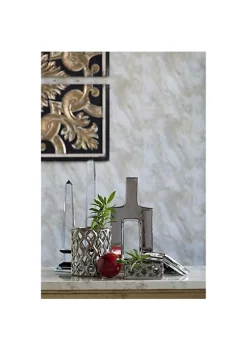 Wholesale ✨ A & B Home 16" Gray Lustrous Silver Finish Keyhole Floral Vase 👍 -A & B Home Online Shop Belk 472