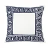 Coupon 👏 A & B Home 20" Navy Blue and White Contemporary Style Embroidered Square Throw Pillow 🎉 -A & B Home Online Shop Belk 473