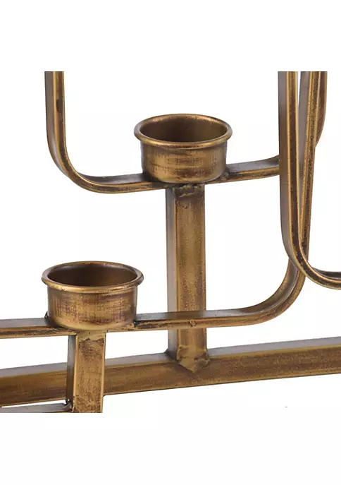 Best deal ๐คฉ A & B Home 13" Gold Vintage Style Geometric Candle Holder ๐ฅ 6 Best deal ๐คฉ A & B Home 13" Gold Vintage Style Geometric Candle Holder ๐ฅ - Image 4