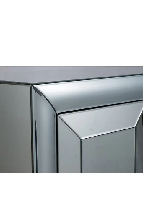 Flash Sale 🔥 A & B Home 39" Silver Vintage Style Two Door Curved Cabinet 🌟 4 Flash Sale 🔥 A & B Home 39" Silver Vintage Style Two Door Curved Cabinet 🌟 - Image 2