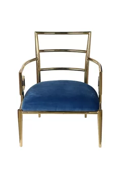 Budget 👏 A & B Home 33.5" Gold and Blue Contemporary Style Accent Chair 👏 -A & B Home Online Shop Belk 515