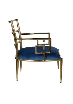 Budget 👏 A & B Home 33.5" Gold and Blue Contemporary Style Accent Chair 👏 -A & B Home Online Shop Belk 516