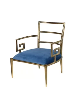 Budget 👏 A & B Home 33.5" Gold and Blue Contemporary Style Accent Chair 👏 -A & B Home Online Shop Belk 517