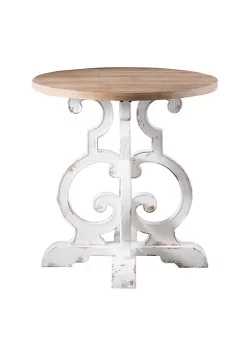 Best Sale 💯 A & B Home 36" White and Brown Antique Alcott Round Table ✨ -A & B Home Online Shop Belk 548