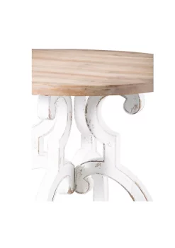 Best Sale 💯 A & B Home 36" White and Brown Antique Alcott Round Table ✨ -A & B Home Online Shop Belk 549