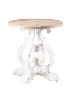 Best Sale 💯 A & B Home 36" White and Brown Antique Alcott Round Table ✨ -A & B Home Online Shop Belk 550