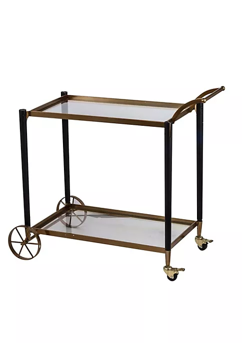 Best deal 🤩 A & B Home 36" Gold and Black Classic Chic Serving Cart ❤️ 3 Best deal 🤩 A & B Home 36" Gold and Black Classic Chic Serving Cart ❤️