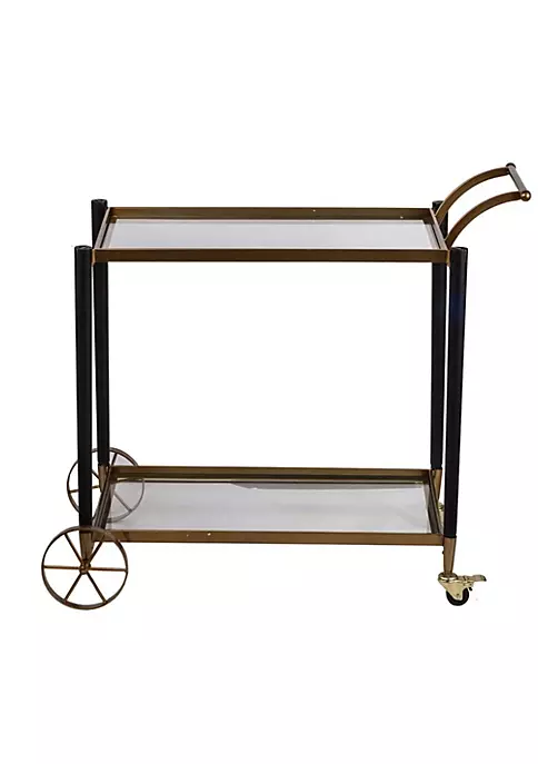 Best deal 🤩 A & B Home 36" Gold and Black Classic Chic Serving Cart ❤️ 4 Best deal 🤩 A & B Home 36" Gold and Black Classic Chic Serving Cart ❤️ - Image 2