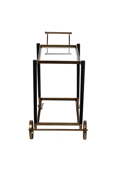 Best deal 🤩 A & B Home 36" Gold and Black Classic Chic Serving Cart ❤️ 5 Best deal 🤩 A & B Home 36" Gold and Black Classic Chic Serving Cart ❤️ - Image 3