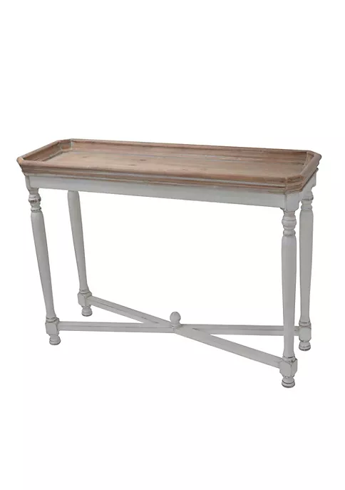 Discount โจ A & B Home 42" Brown and White Casual Style Distressed Finished Rectangular End Table ๐ 6 Discount โจ A & B Home 42" Brown and White Casual Style Distressed Finished Rectangular End Table ๐ - Image 4