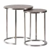 Top 10 🔔 A & B Home Set of 2 Silver Round Nesting Tables with Rod Legs- 22 Inches 🤩 -A & B Home Online Shop Belk 617
