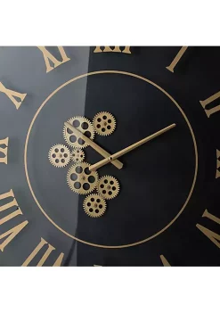 Best reviews of 🎁 A & B Home 35.25" Black and Gold Gear Roman Numerals Square Framed Wall Clock 🔔 -A & B Home Online Shop Belk 647