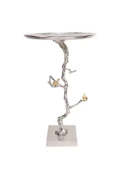 Coupon 😉 A & B Home 28" White and Gold Welling Demilune Round Side Table 🎁 -A & B Home Online Shop Belk 650