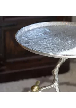 Coupon 😉 A & B Home 28" White and Gold Welling Demilune Round Side Table 🎁 -A & B Home Online Shop Belk 651