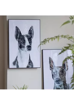 New 🔔 A & B Home Black and White 🐶 Dog Printed Rectangular Wall Art Decor 47" x 31.5" ✨ -A & B Home Online Shop Belk 663