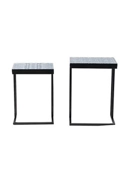 Flash Sale 😀 A & B Home Set of 2 White and Blue Silhouette Accent Side Tables 24.5" 💯 -A & B Home Online Shop Belk 669