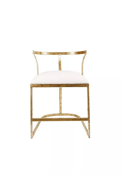 Deals 😉 A & B Home 27" Gold and White Contemporary Style Cavendish Chair 🎁 4 Deals 😉 A & B Home 27" Gold and White Contemporary Style Cavendish Chair 🎁 - Image 2