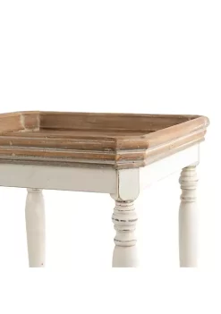 Cheap 👏 A & B Home 25" Brown and White Casual Style Distressed Finished Square Side Table 😀 -A & B Home Online Shop Belk 687