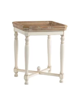 Cheap 👏 A & B Home 25" Brown and White Casual Style Distressed Finished Square Side Table 😀 -A & B Home Online Shop Belk 688