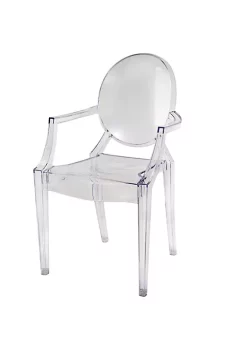 Best deal 👍 A & B Home 21" White Clear Ghost Chair with Arm Rest 💯 -A & B Home Online Shop Belk 692