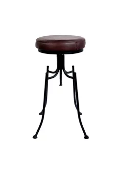 Buy ⌛ A & B Home 26" Black and Burgundy Red Contemporary Bar Stool with Leather Seat ⭐