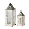 Discount 🎉 A & B Home Set of 2 Silver and White Evelyn Enclosed Lanterns with Handle 27.25" 🎁 -A & B Home Online Shop Belk 714