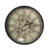 Best reviews of 💯 A & B Home 18" Black and Beige Classic Gear Round Wall Clock with Cut-Out Roman Numbers 🥰
