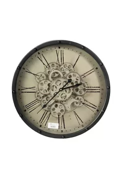 Best reviews of 💯 A & B Home 18" Black and Beige Classic Gear Round Wall Clock with Cut-Out Roman Numbers 🥰 -A & B Home Online Shop Belk 722