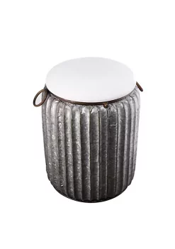 Deals 🔥 A & B Home 20" White and Silver Gray Quinby Storage Stool 🛒 -A & B Home Online Shop Belk 735