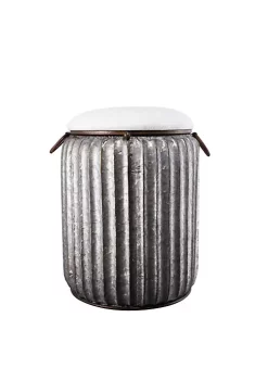 Deals 🔥 A & B Home 20" White and Silver Gray Quinby Storage Stool 🛒 -A & B Home Online Shop Belk 736