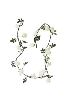 Buy 🛒 A & B Home 116.75" Green and White Artificial Flower Vine Garland with Leaves 🎁 -A & B Home Online Shop Belk 740