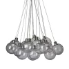 Cheap ❤️ A & B Home 40.75" Clear and Brown Contemporary Large Drop Globes Chandelier 🔥