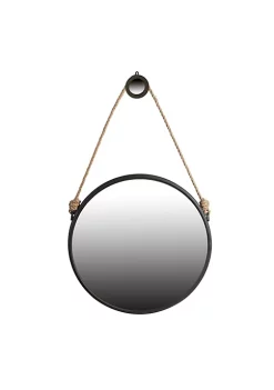 Coupon 👍 A & B Home 29.5" Matte Black Framed Round Wall Mirror with Hanger 🤩 -A & B Home Online Shop Belk 747